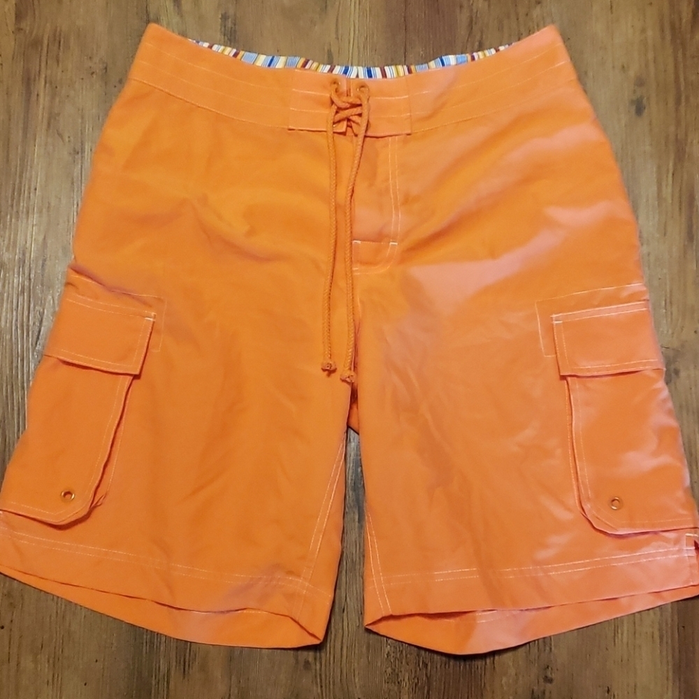 J.crew orange board shorts with side pockets